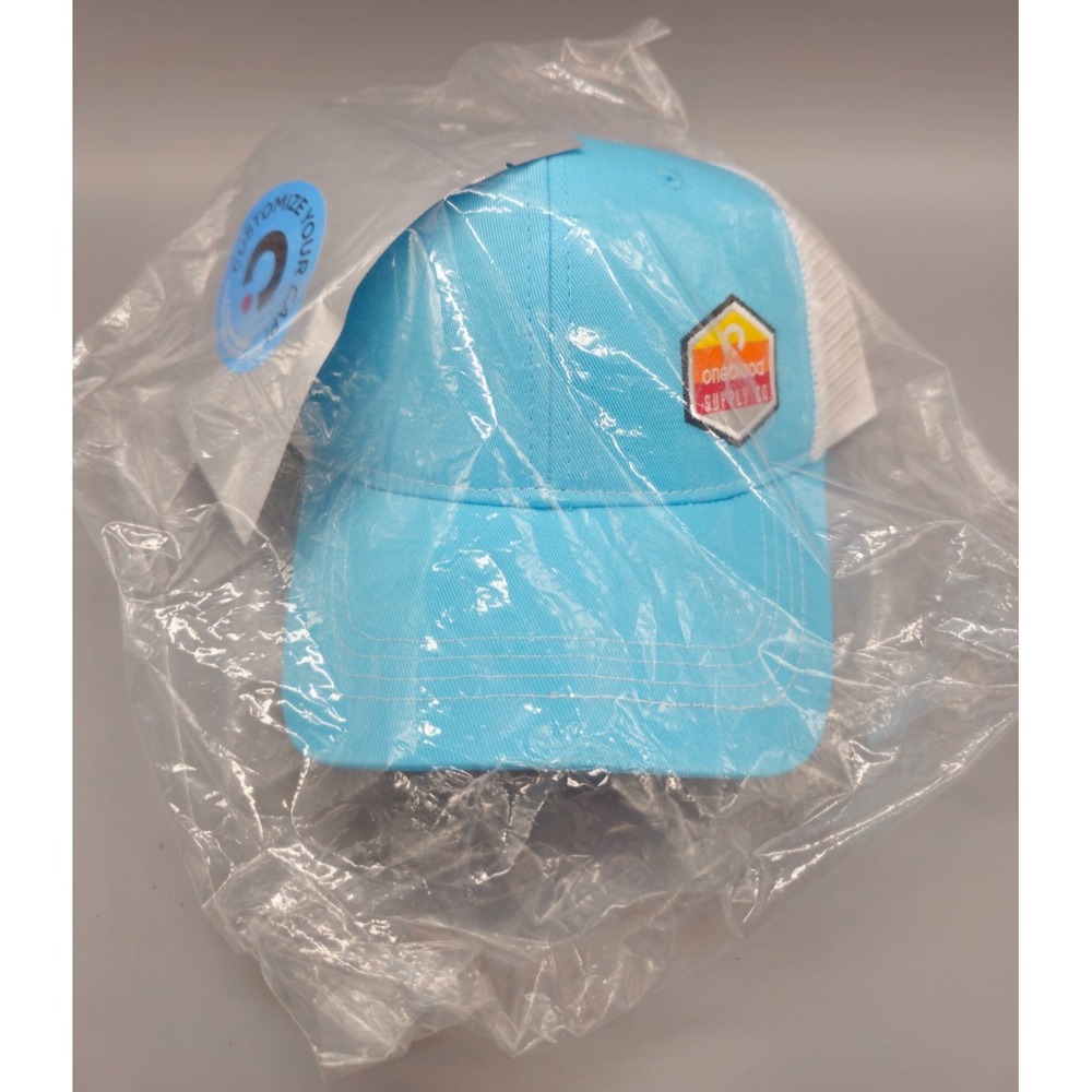 OneBlood Supply Co.‎ Customizable Trucker Cap Hat Blue One Size Mesh Back Coal